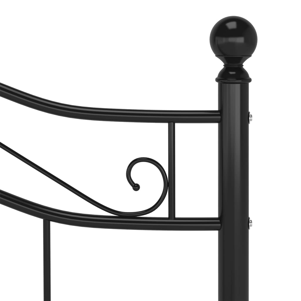 Okvir za krevet crni metalni 120 x 200 cm