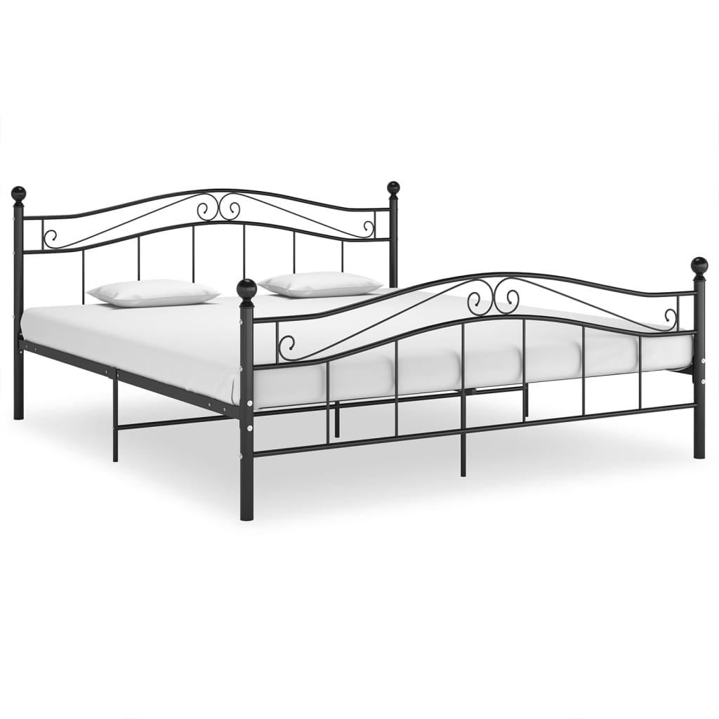 Okvir za krevet crni metalni 140 x 200 cm