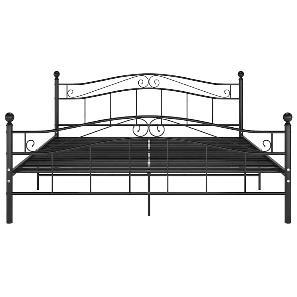 Okvir za krevet crni metalni 140 x 200 cm