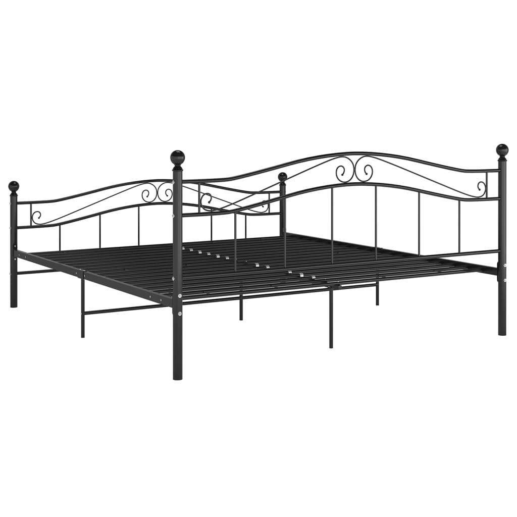 Okvir za krevet crni metalni 140 x 200 cm