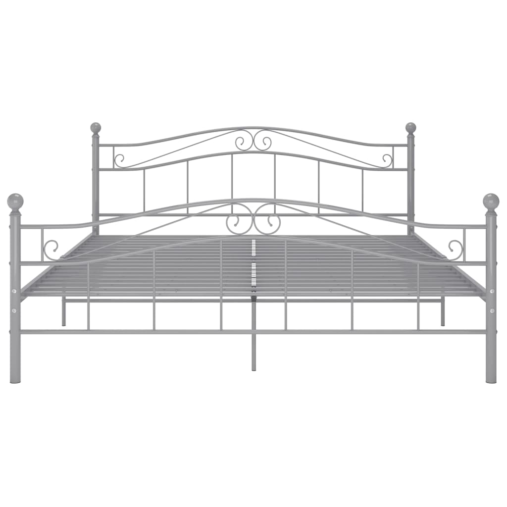 Okvir za krevet sivi metalni 200 x 200 cm