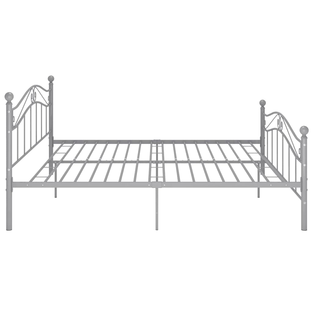 Okvir za krevet sivi metalni 200 x 200 cm