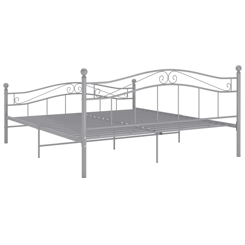 Okvir za krevet sivi metalni 200 x 200 cm