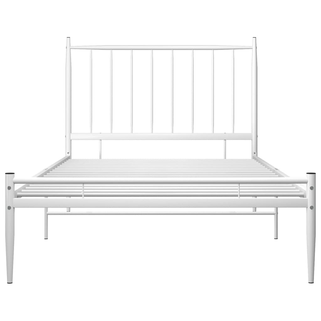 Okvir za krevet bijeli metalni 90 x 200 cm