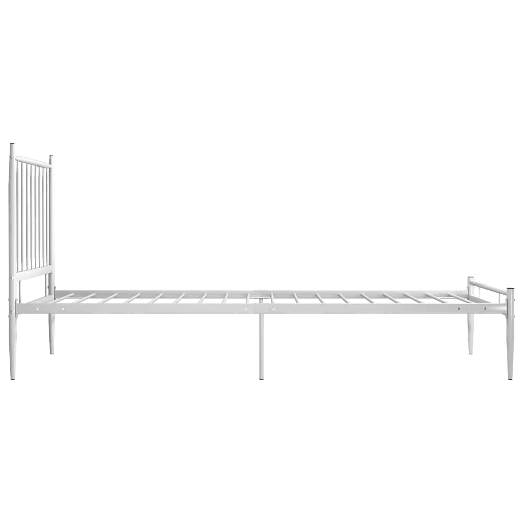 Okvir za krevet bijeli metalni 90 x 200 cm