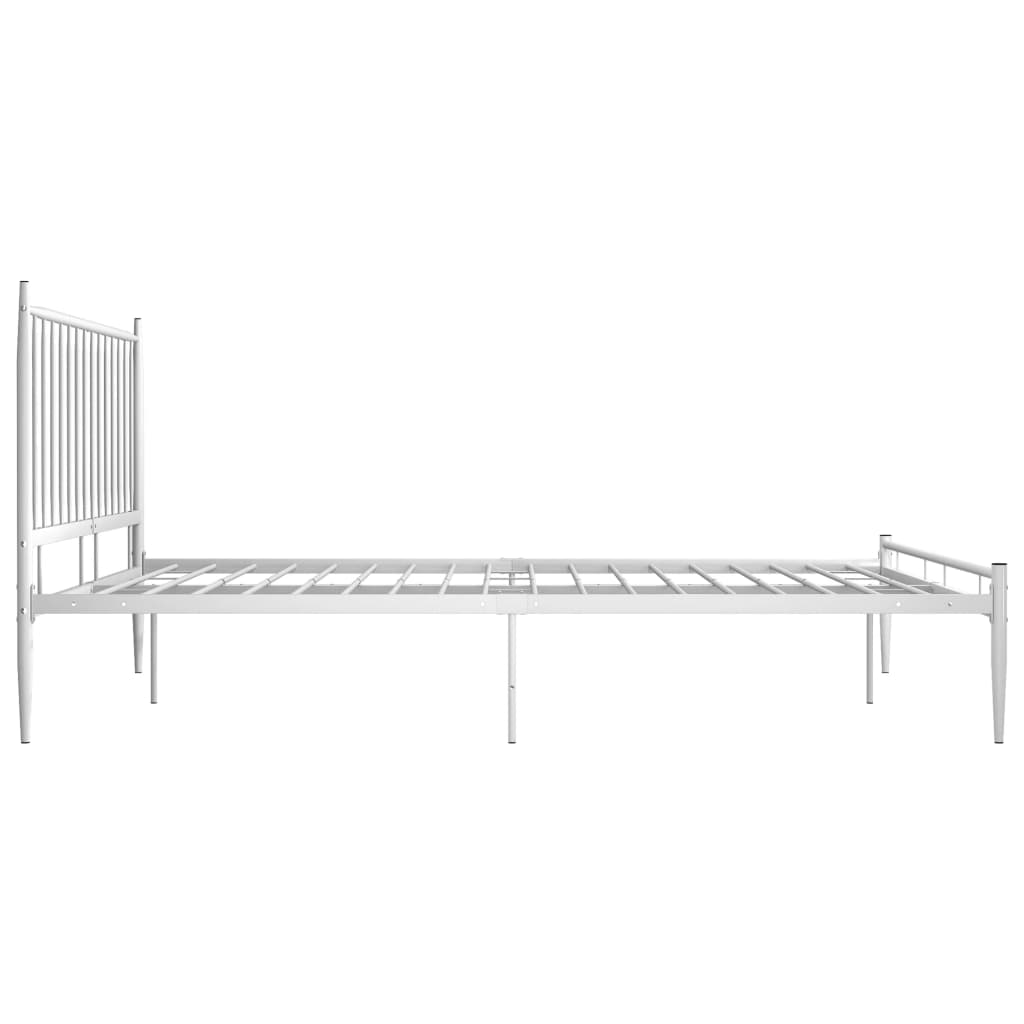 Okvir za krevet bijeli metalni 180 x 200 cm