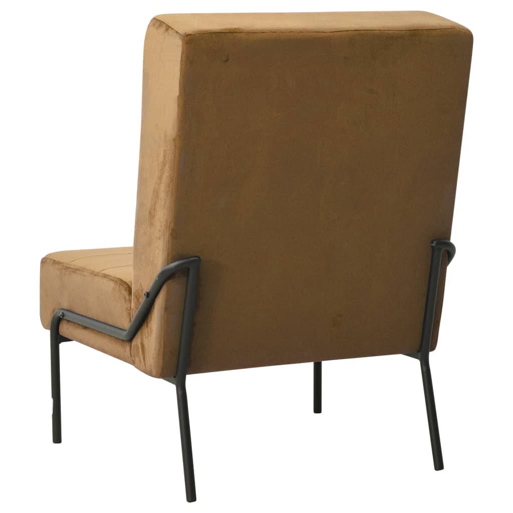 Stolica za opuštanje 65 x 79 x 87 cm smeđa baršunasta