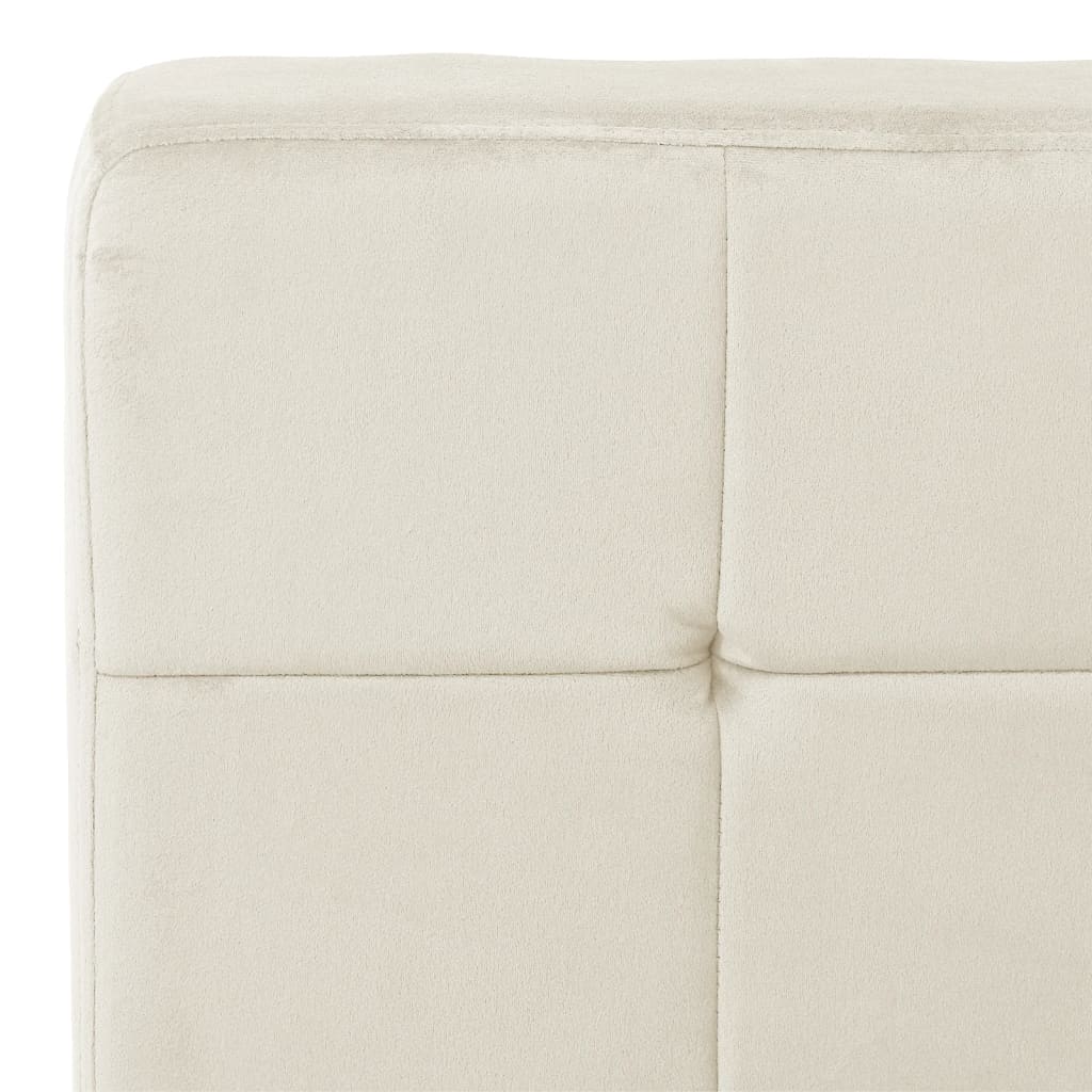 Stolica za opuštanje 65 x 79 x 87 cm krem bijela baršunasta