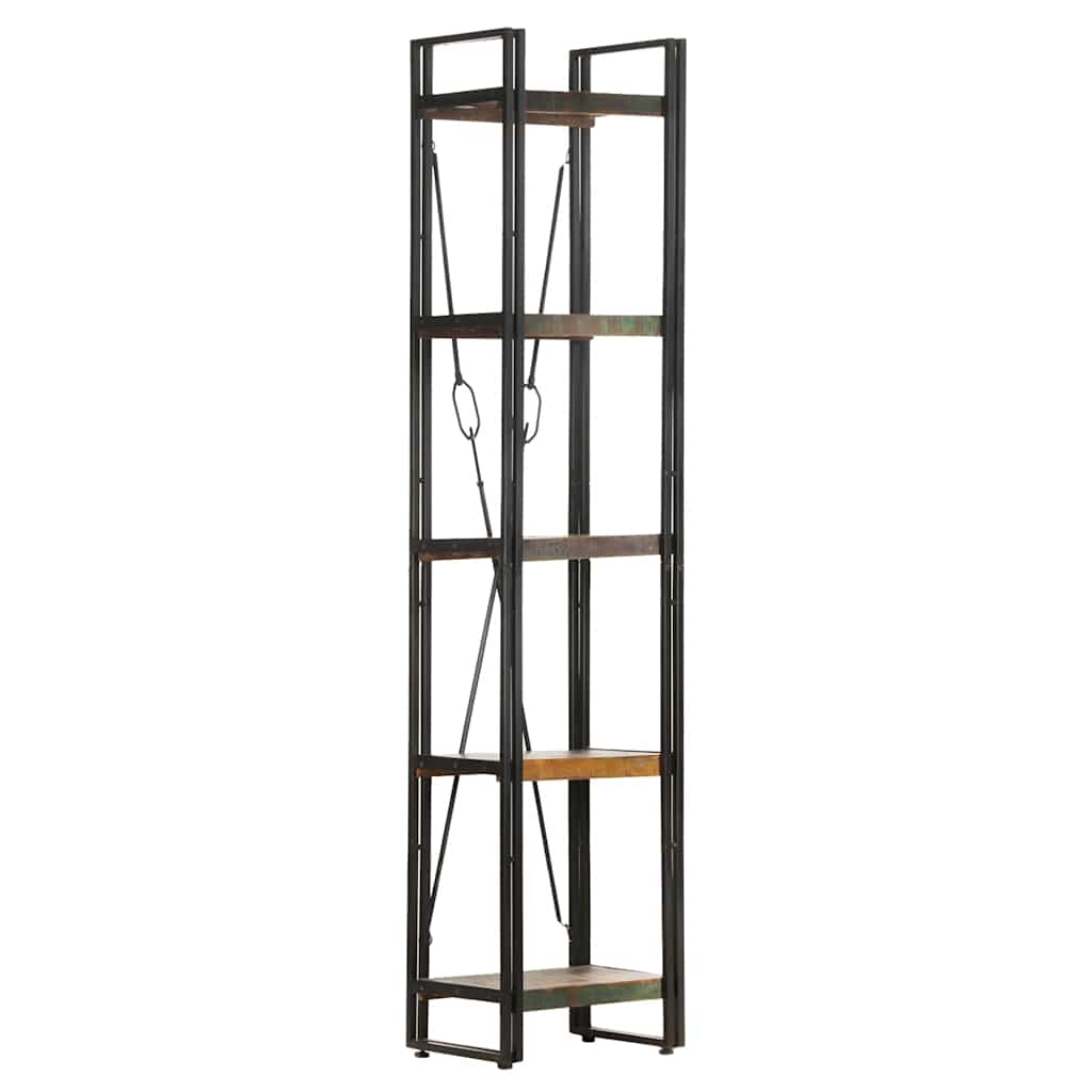 Police za knjige s 5 razina 40x30x180 cm od obnovljenog drva