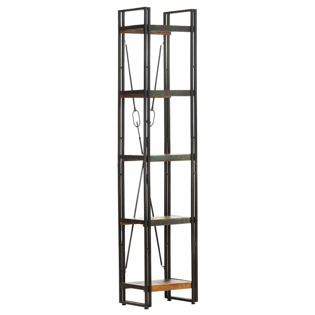 Police za knjige s 5 razina 40x30x180 cm od obnovljenog drva