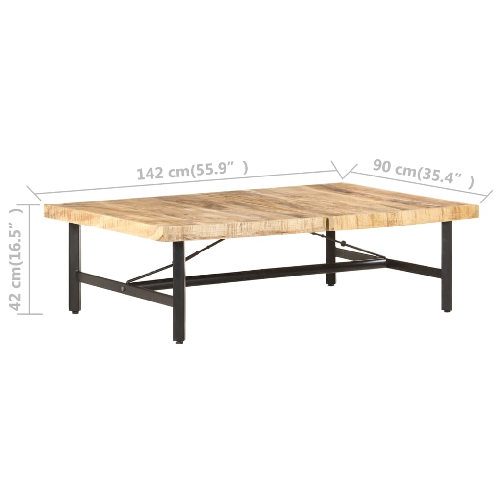 Stolić za kavu 142 x 90 x 42 cm od masivnog drva manga