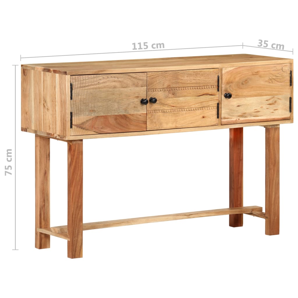 Komoda 115 x 35 x 75 cm od masivnog bagremovog drva