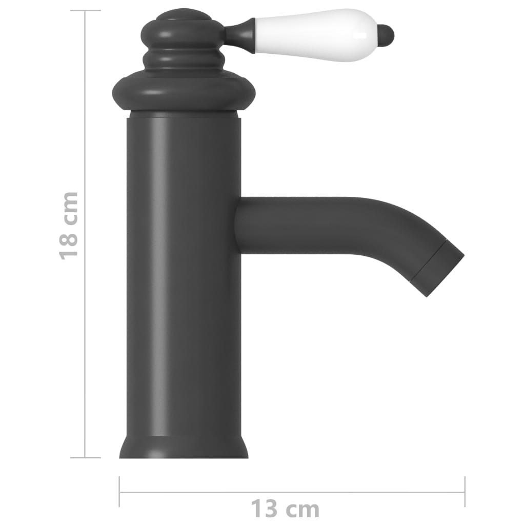 Kupaonska slavina za umivaonik siva 130 x 180 mm