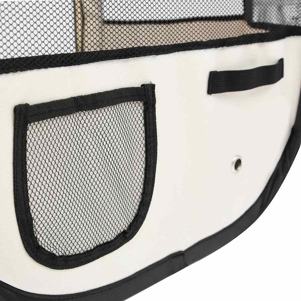 Sklopiva ogradica za pse s torbom plava 145 x 145 x 61 cm