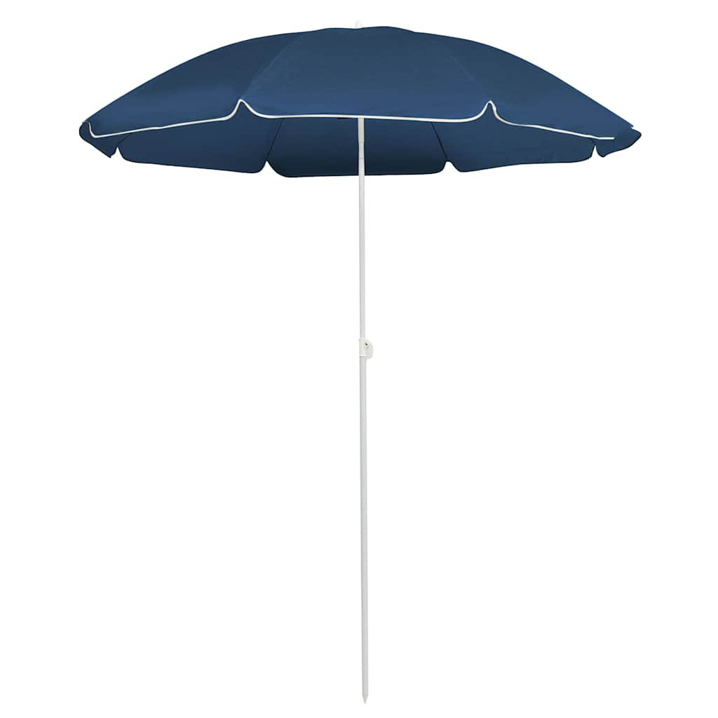 Vrtni suncobran s čeličnim stupom 180 cm plavi
