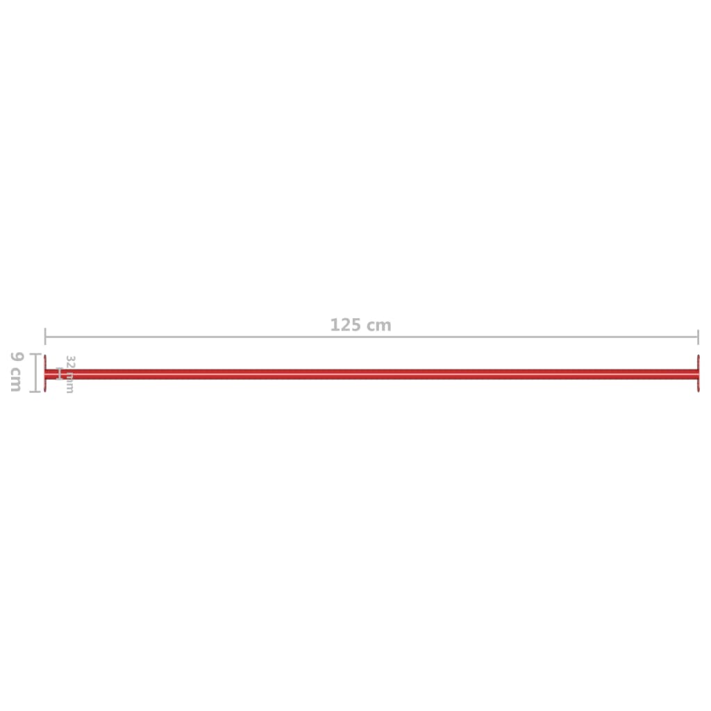 Prečka za prevrtanje 125 cm čelična crvena