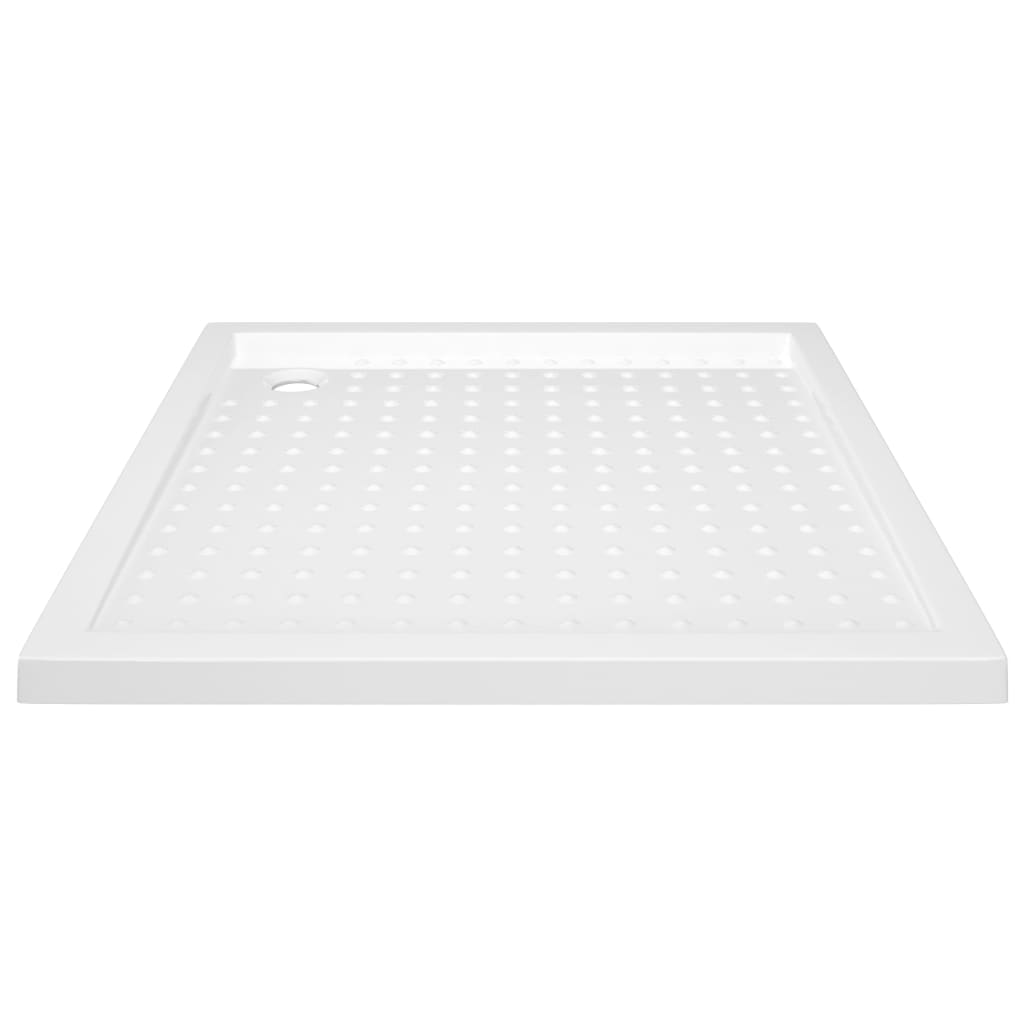 Podloga za tuširanje s točkicama bijela 90 x 90 x 4 cm ABS