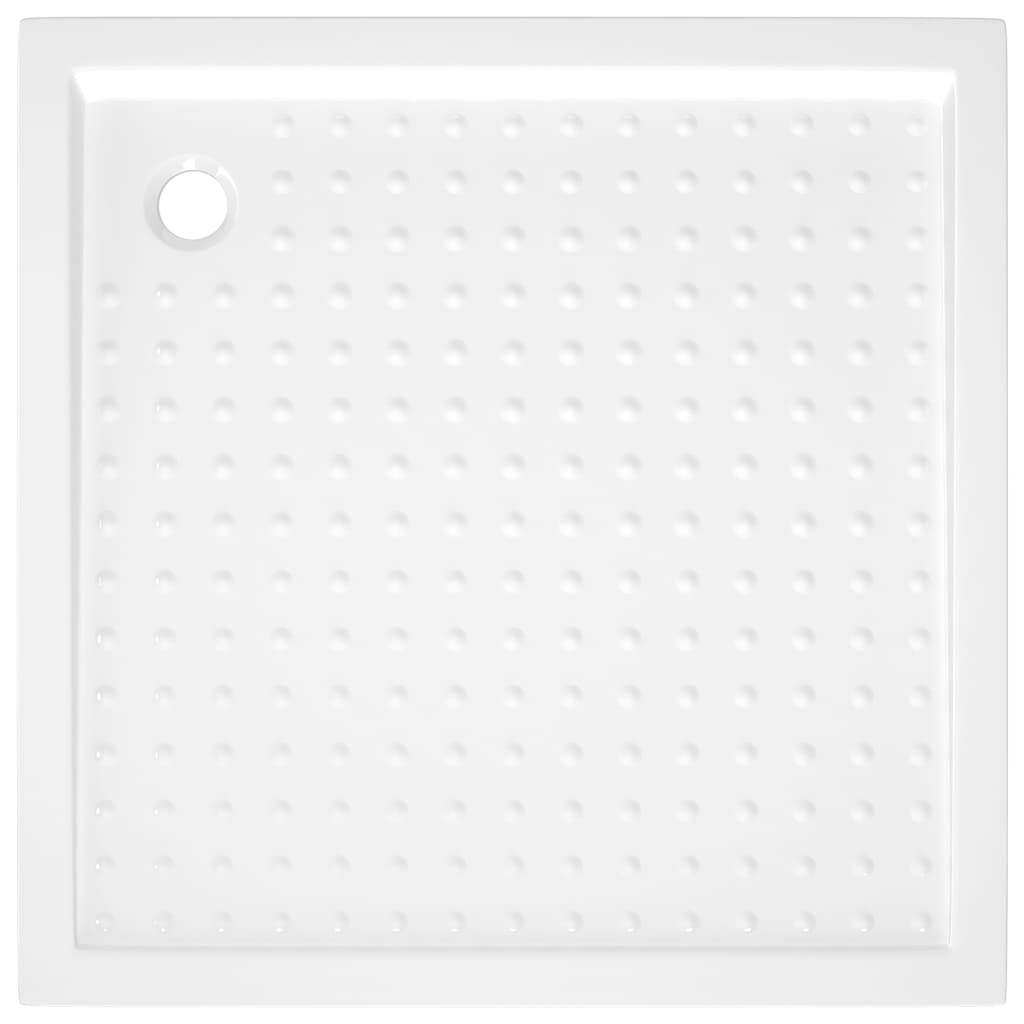 Podloga za tuširanje s točkicama bijela 80 x 80 x 4 cm ABS