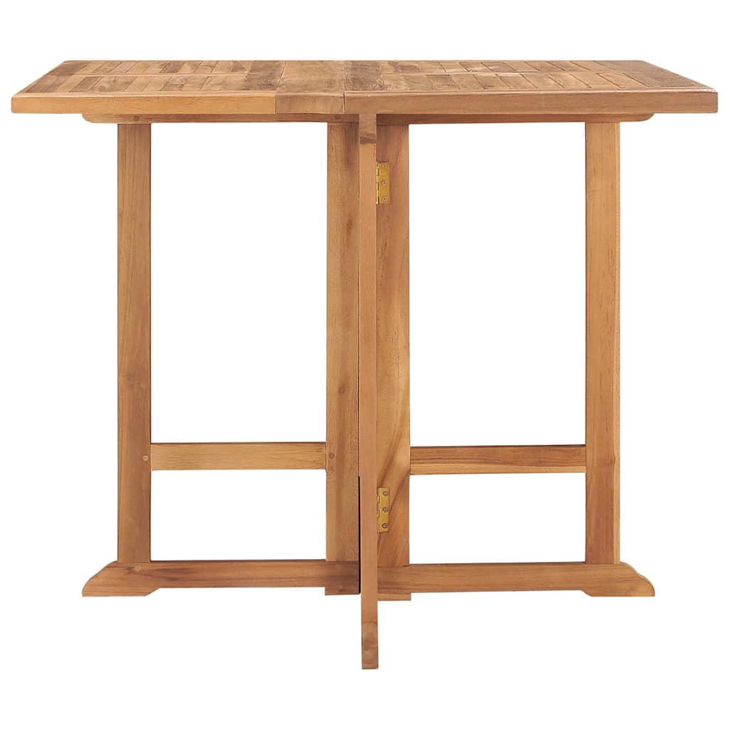 Sklopivi vrtni blagovaonski stol 90x90x75 cm masivna tikovina