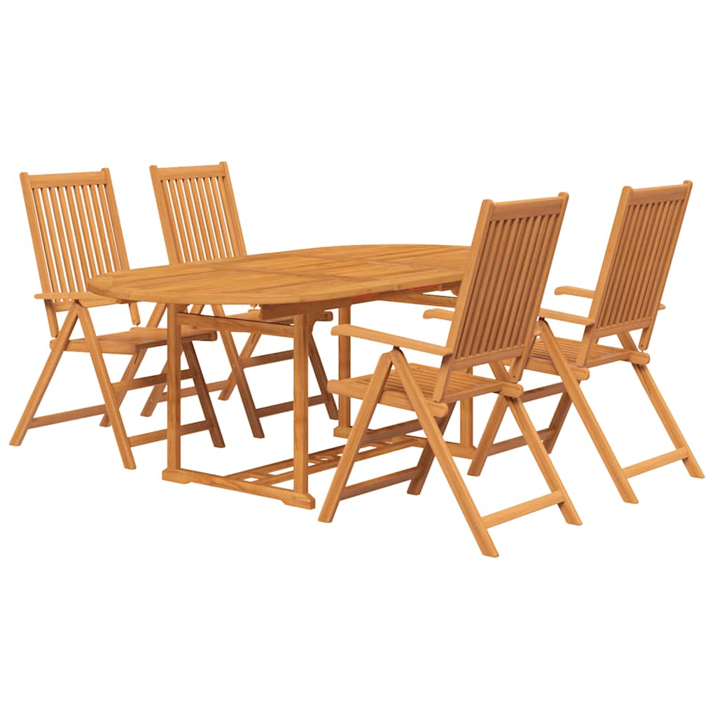 5-dijelni vrtni blagovaonski set od masivnog bagremovog drva 150-200 cm