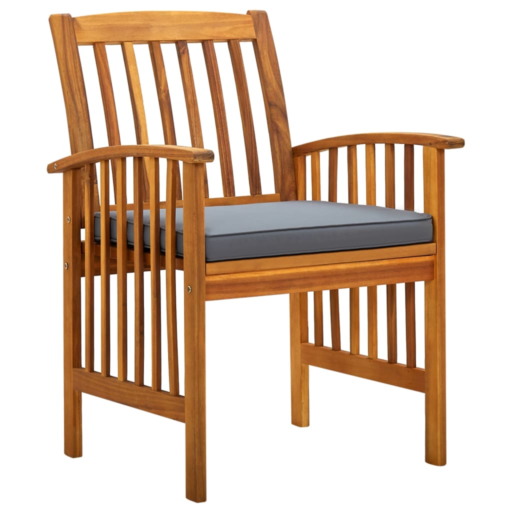 3058088  5 Piece Garden Dining Set with Cushions Solid Acacia Wood (45962+2x312130)