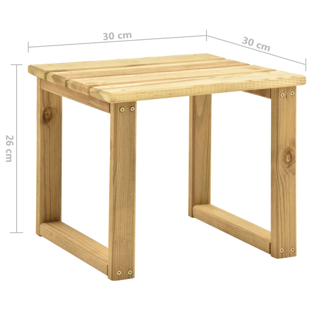 Stolić za ležaj za sunčanje 30x30x26 cm impregnirana borovina