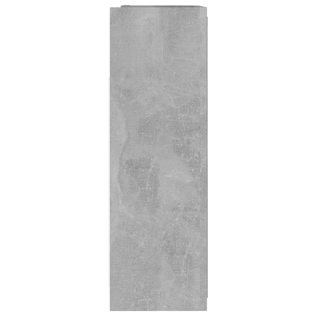 Kupaonski ormarić s ogledalom boja betona 62,5x20,5x64cm drveni