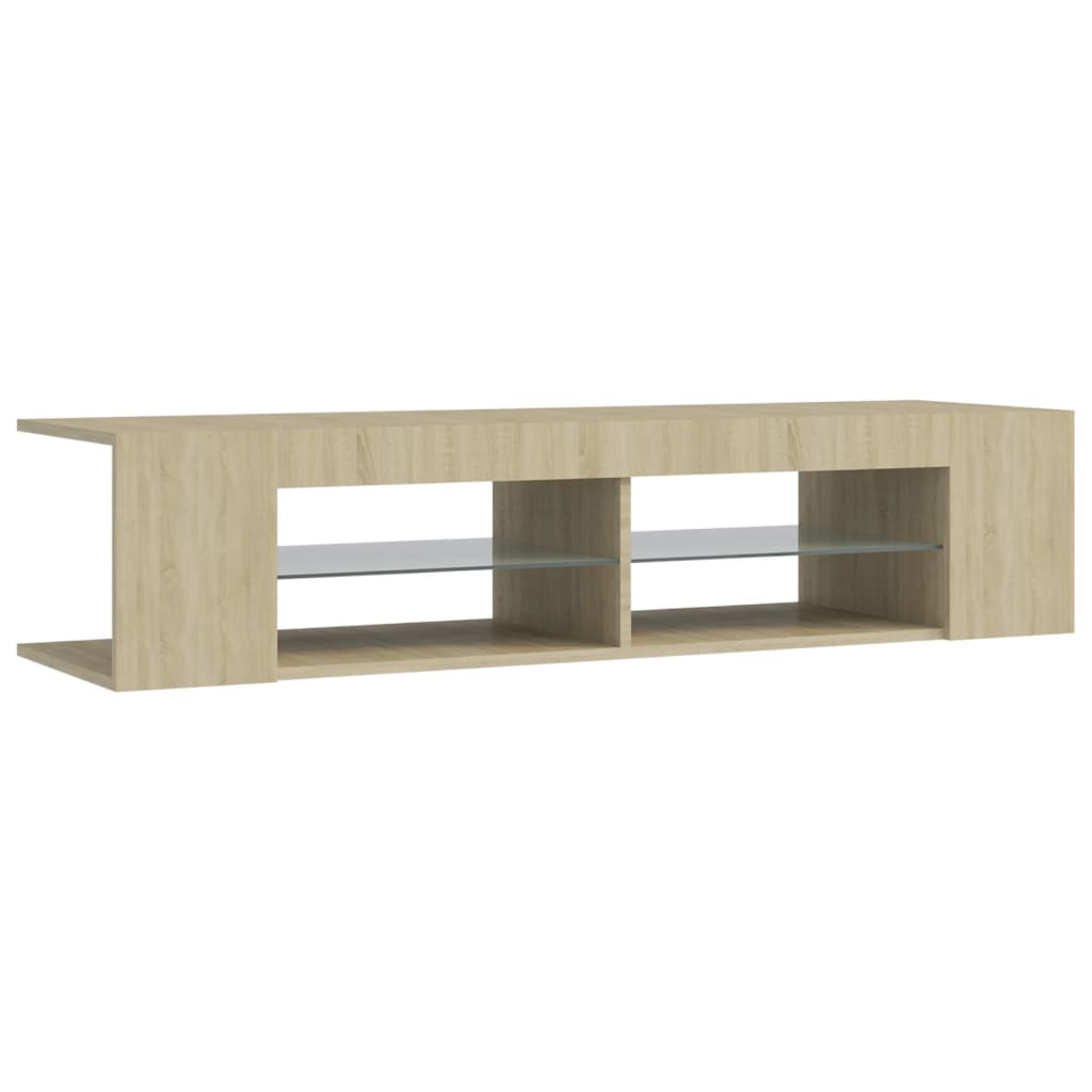 TV ormarić s LED svjetlima boja hrasta sonome 135 x 39 x 30 cm