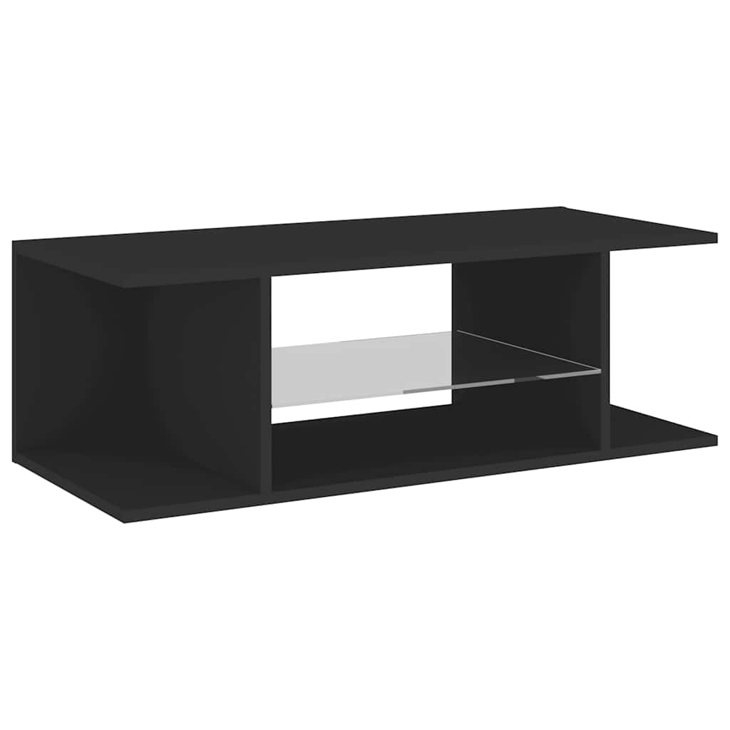 TV ormarić s LED svjetlima crni 90 x 39 x 30 cm