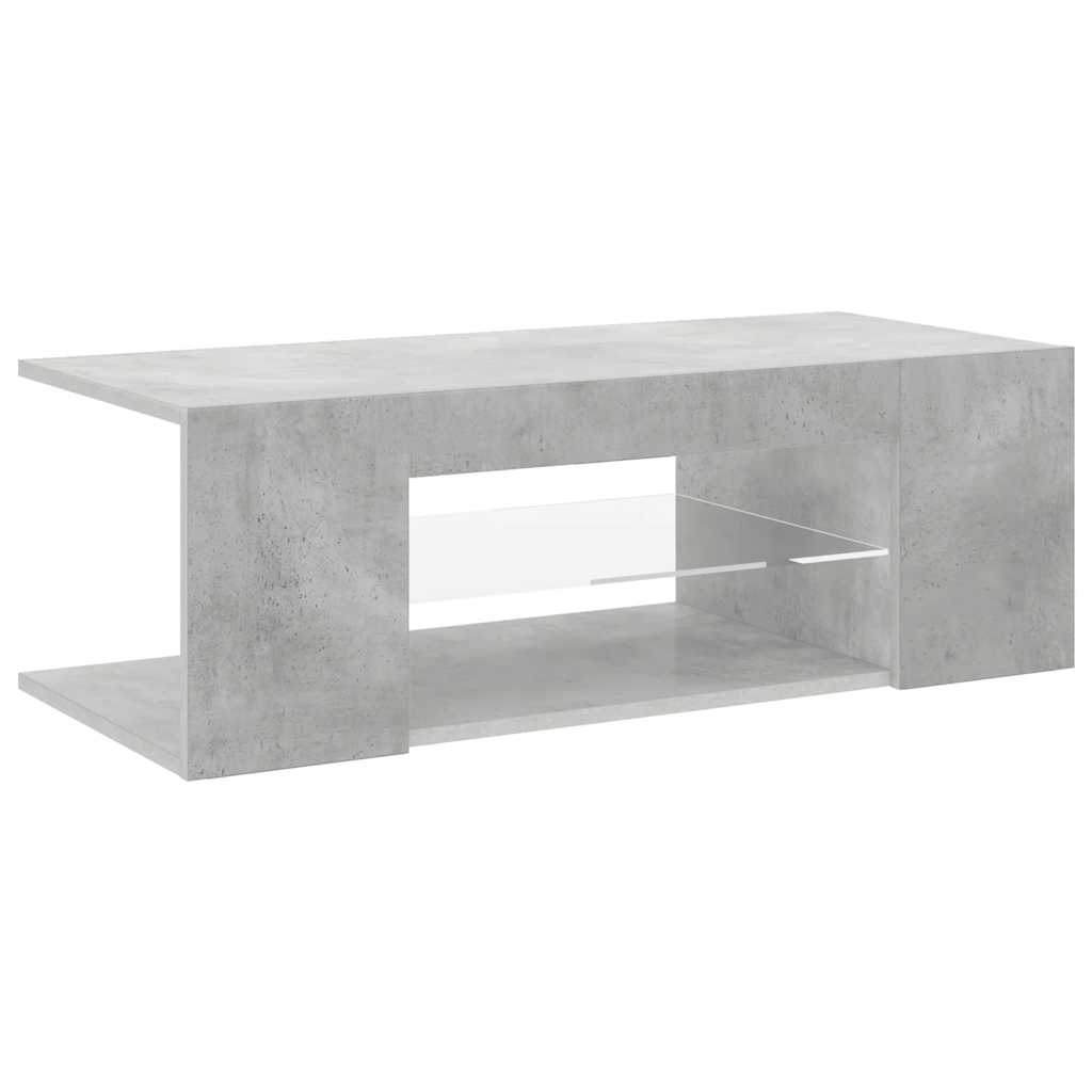 TV ormarić s LED svjetlima siva boja betona 90 x 39 x 30 cm