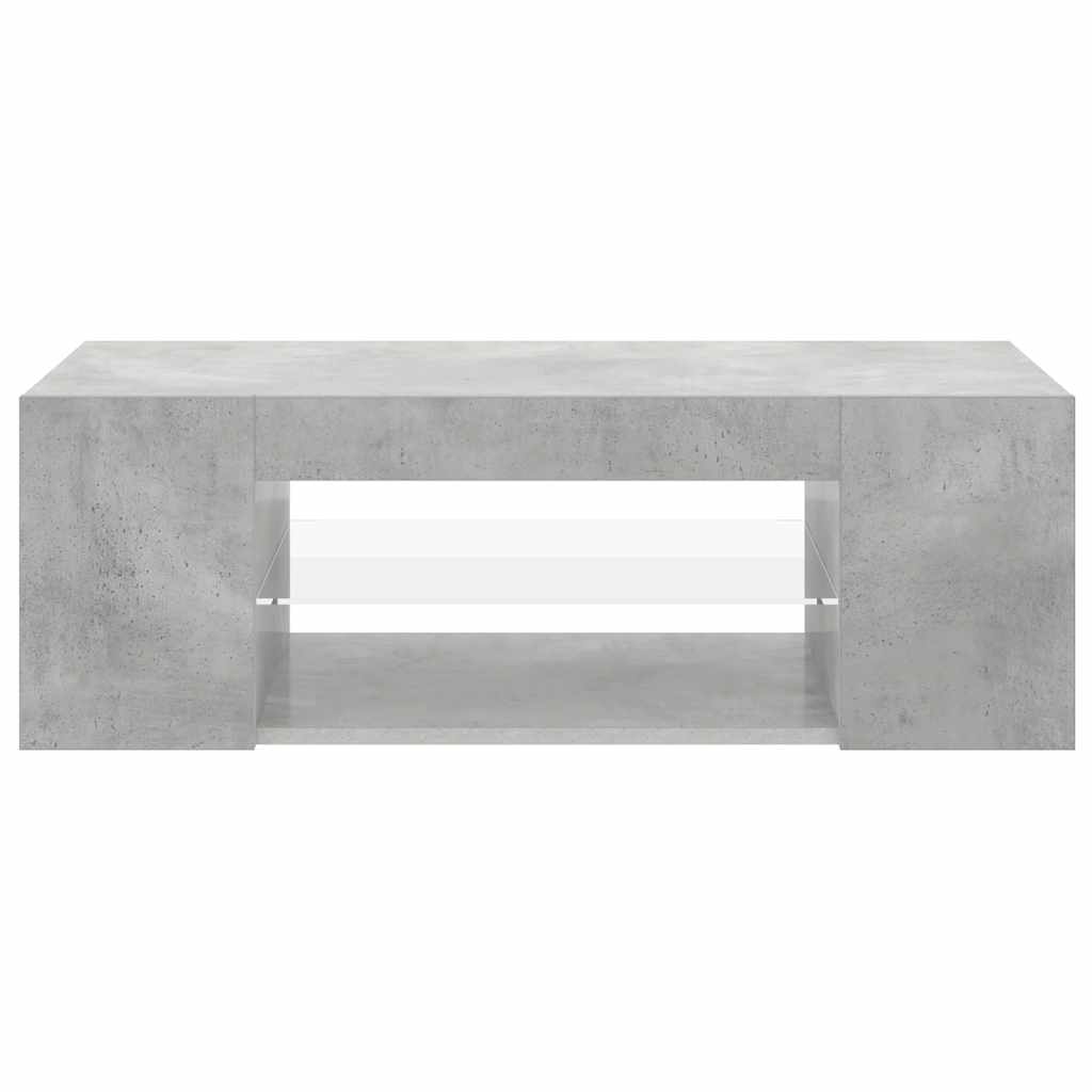 TV ormarić s LED svjetlima siva boja betona 90 x 39 x 30 cm