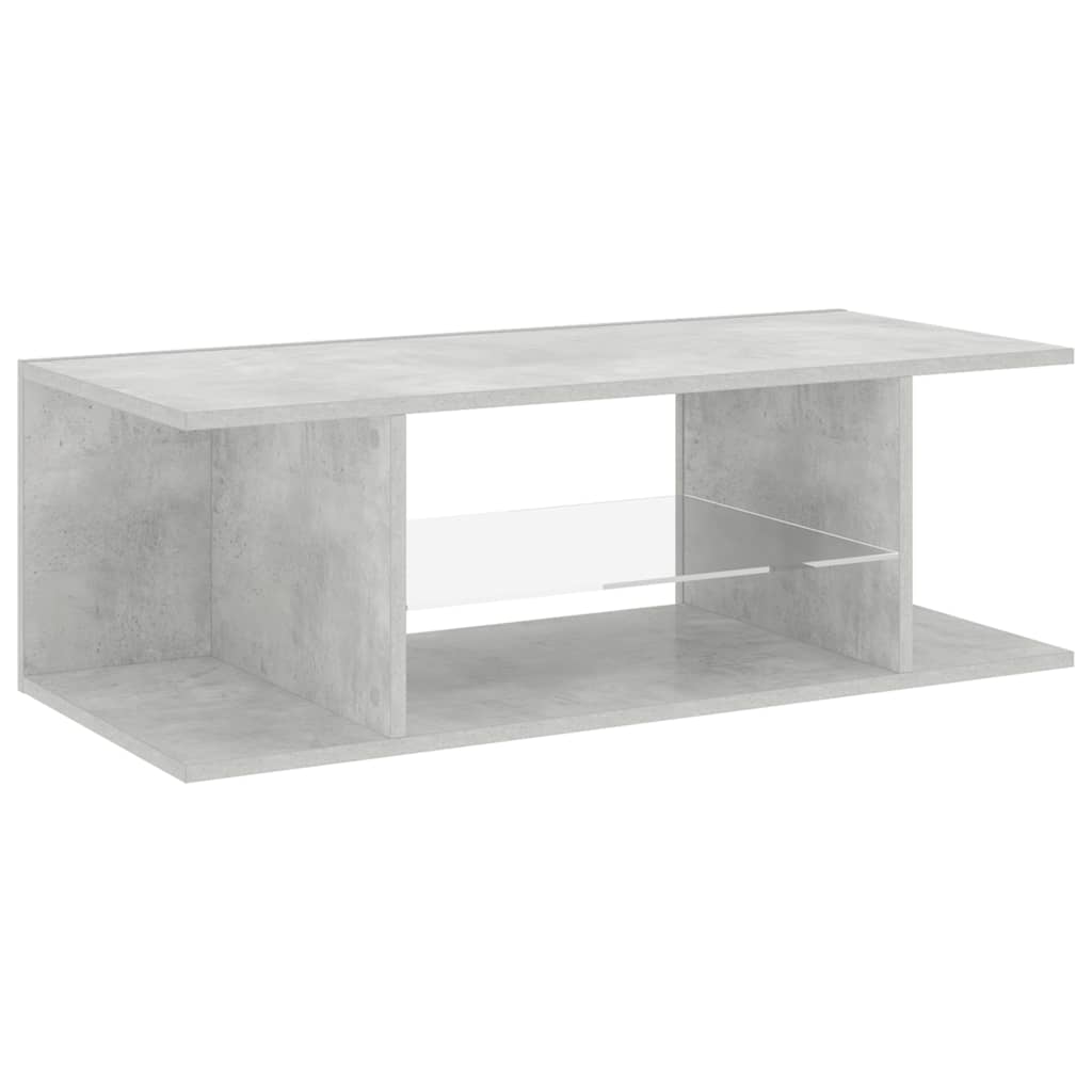 TV ormarić s LED svjetlima siva boja betona 90 x 39 x 30 cm