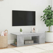 TV ormarić s LED svjetlima siva boja betona 90 x 39 x 30 cm