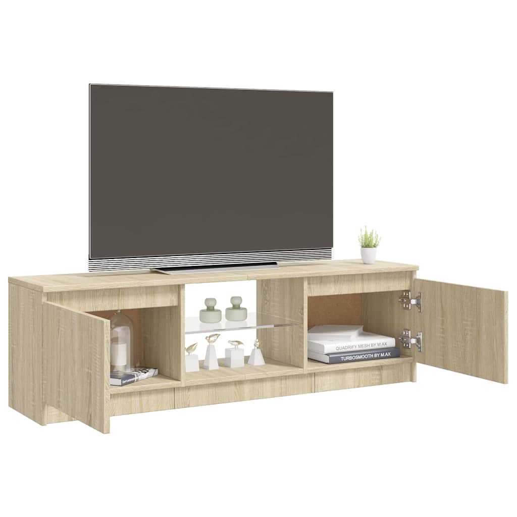 TV ormarić s LED svjetlima boja hrasta sonome 120x30x36 cm