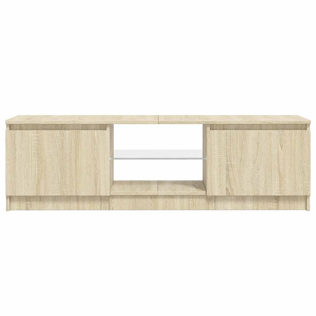 TV ormarić s LED svjetlima boja hrasta sonome 120x30x36 cm