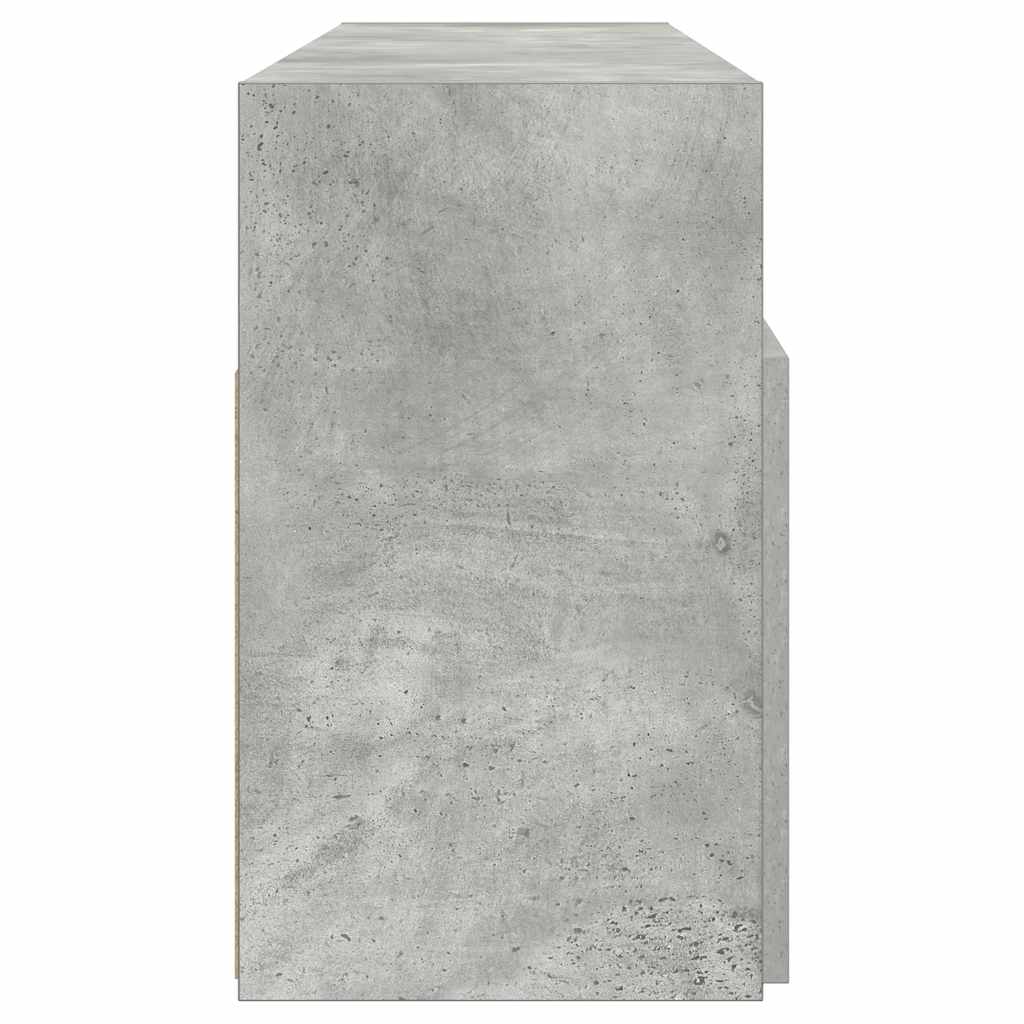 TV ormarić s LED svjetlima siva boja betona 120 x 30 x 50 cm