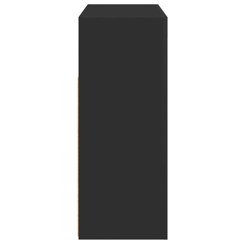 Komoda s LED svjetlima crna 115,5 x 30 x 75 cm