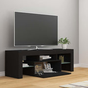 TV ormarić s LED svjetlima crni 120 x 35 x 40 cm