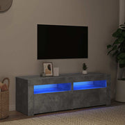 TV ormarić s LED svjetlima siva boja betona 120 x 35 x 40 cm