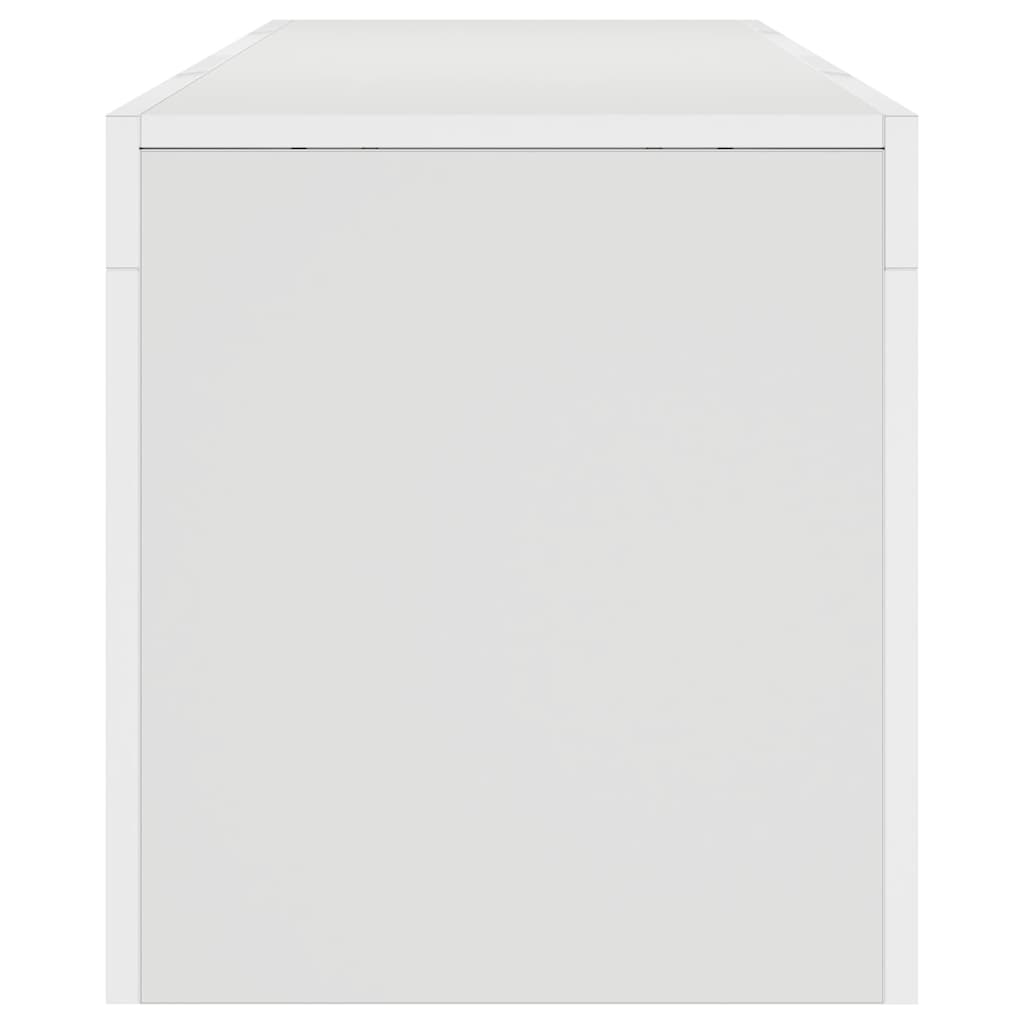 TV ormarić s LED svjetlima bijeli 140 x 36,5 x 40 cm
