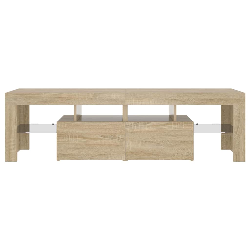 TV ormarić s LED svjetlima boja hrasta sonome 140x36,5x40 cm