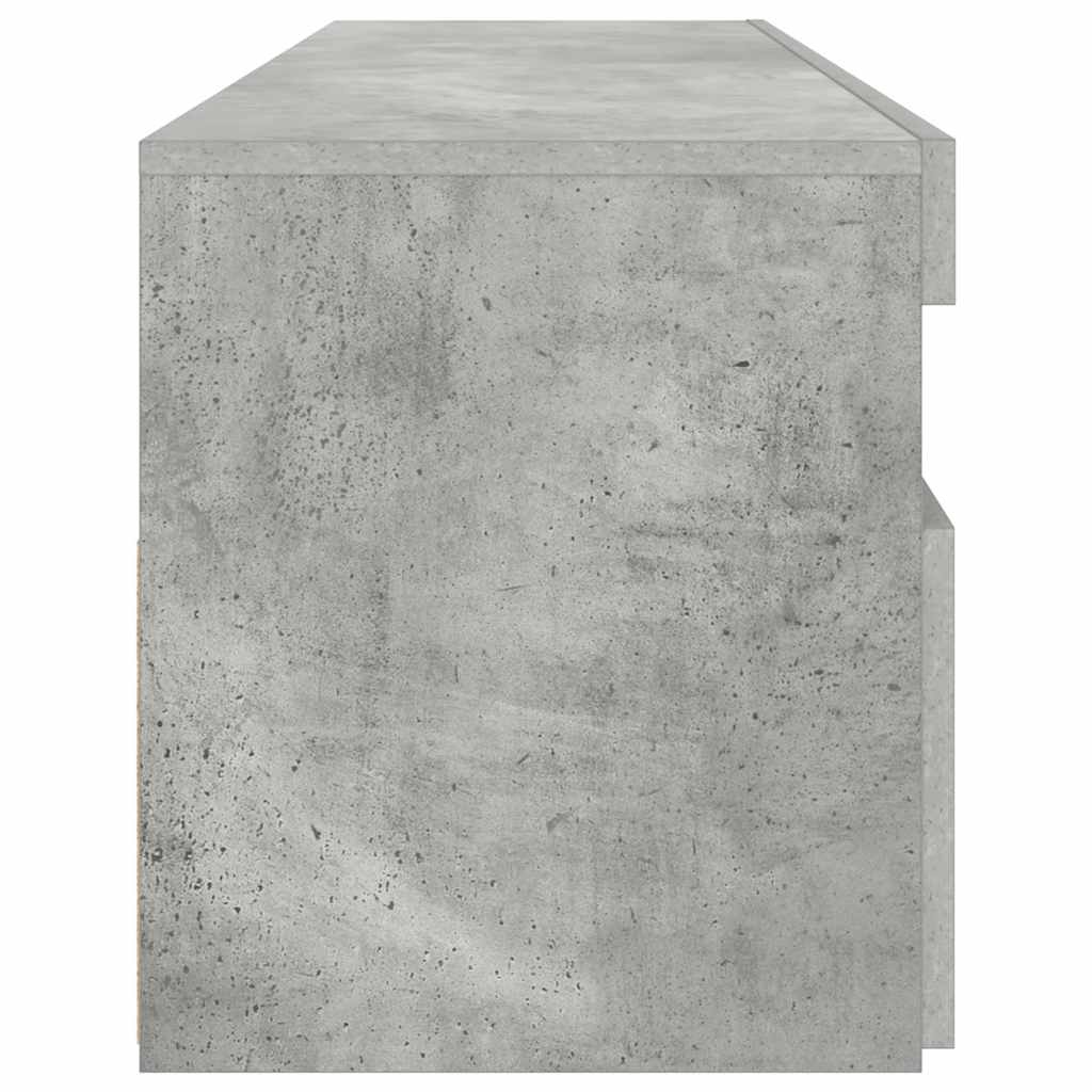 TV ormarić s LED svjetlima siva boja betona 90x35x40 cm