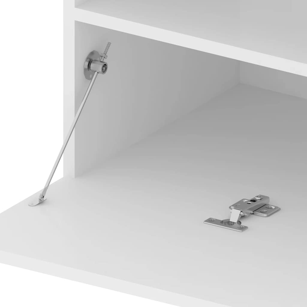TV ormarić s LED svjetlima bijeli 75 x 35 x 40 cm