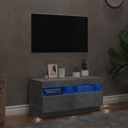 TV ormarić s LED svjetlima siva boja betona 80x35x40 cm