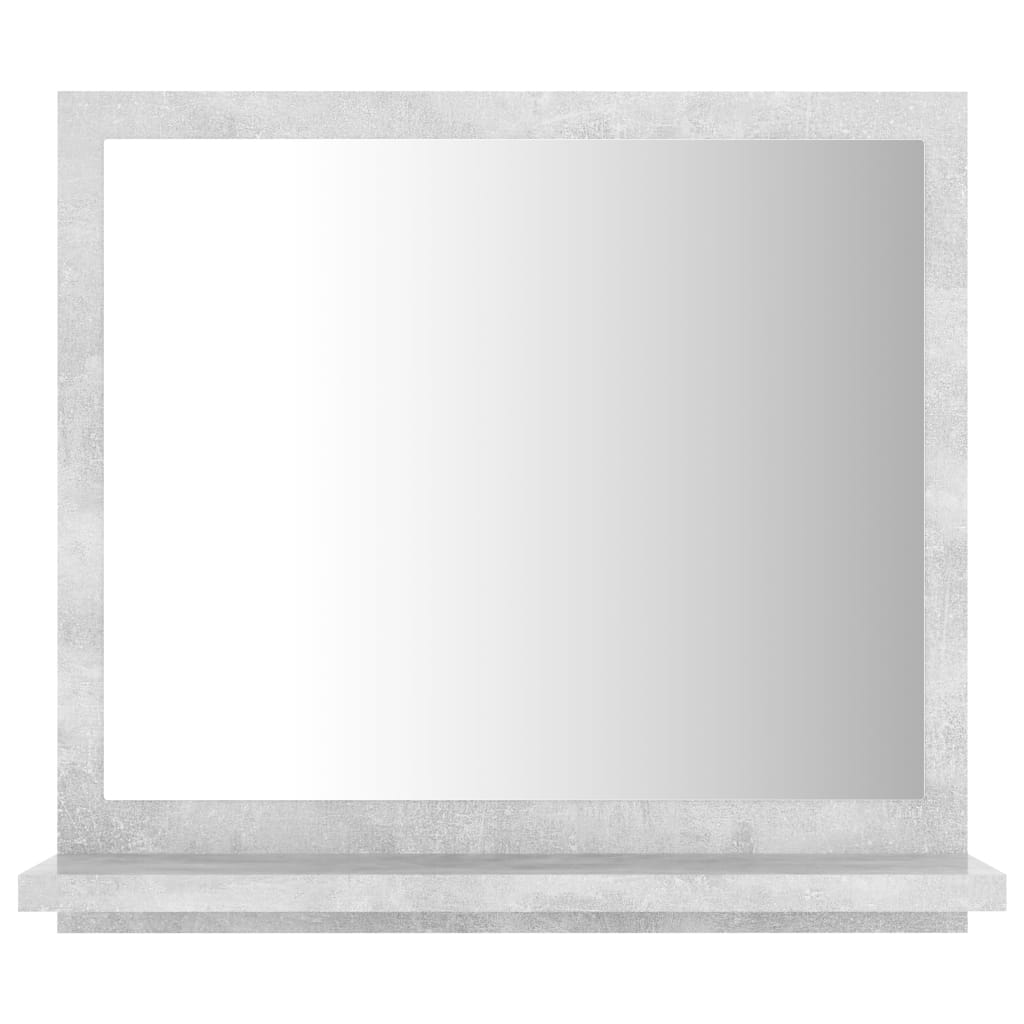 Kupaonsko ogledalo boja betona 40x10,5x37 cm konstruirano drvo