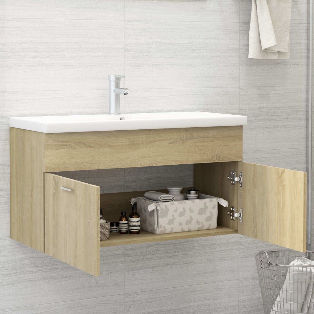 Ormarić za umivaonik boja hrasta sonome 90x38,5x46 cm drveni