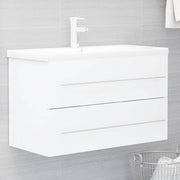 Ormarić za umivaonik bijeli 80 x 38,5 x 48 cm konstruirano drvo