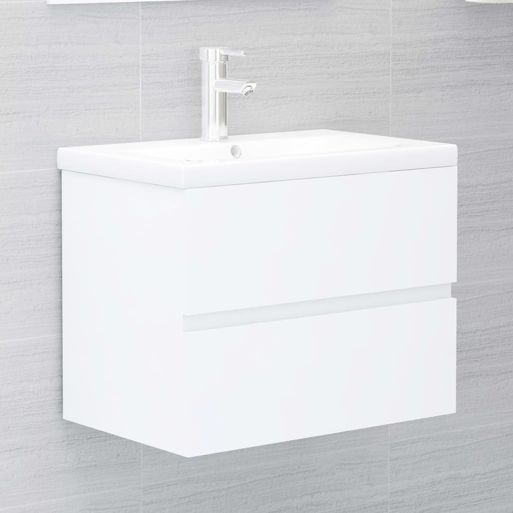 Ormarić za umivaonik bijeli 60 x 38,5 x 45 cm konstruirano drvo