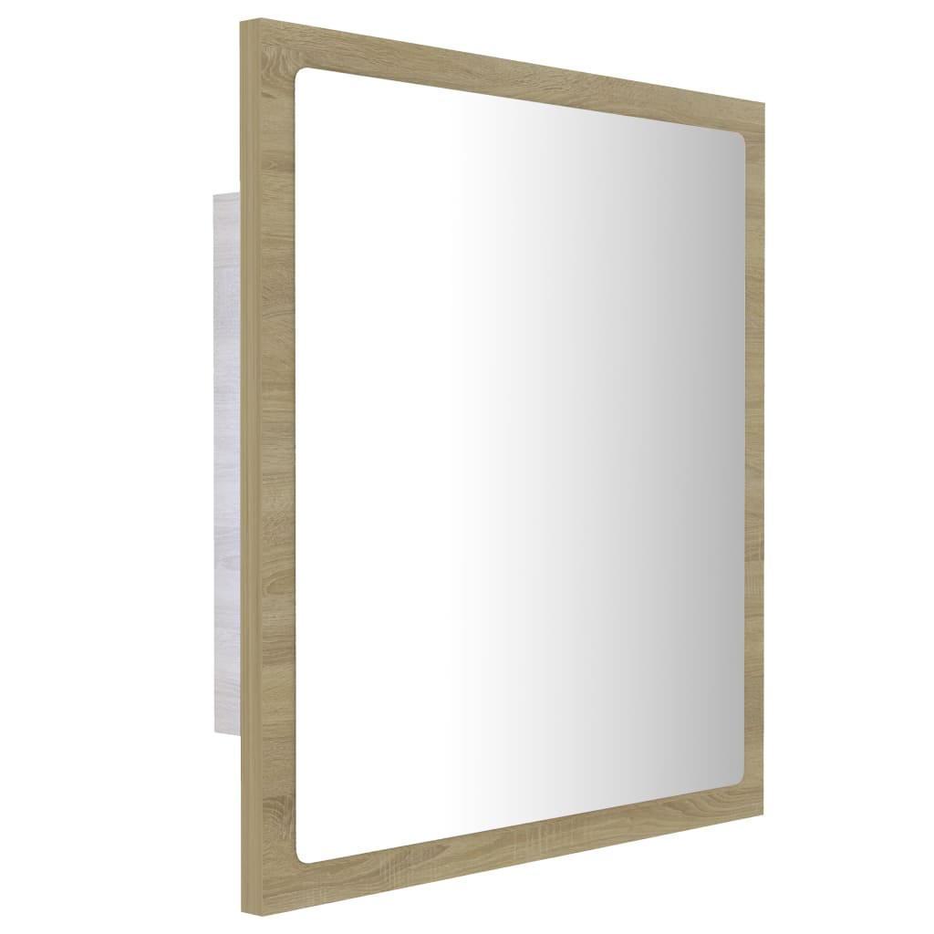 LED kupaonsko ogledalo boja hrasta sonome 40x8,5x37 cm akrilno
