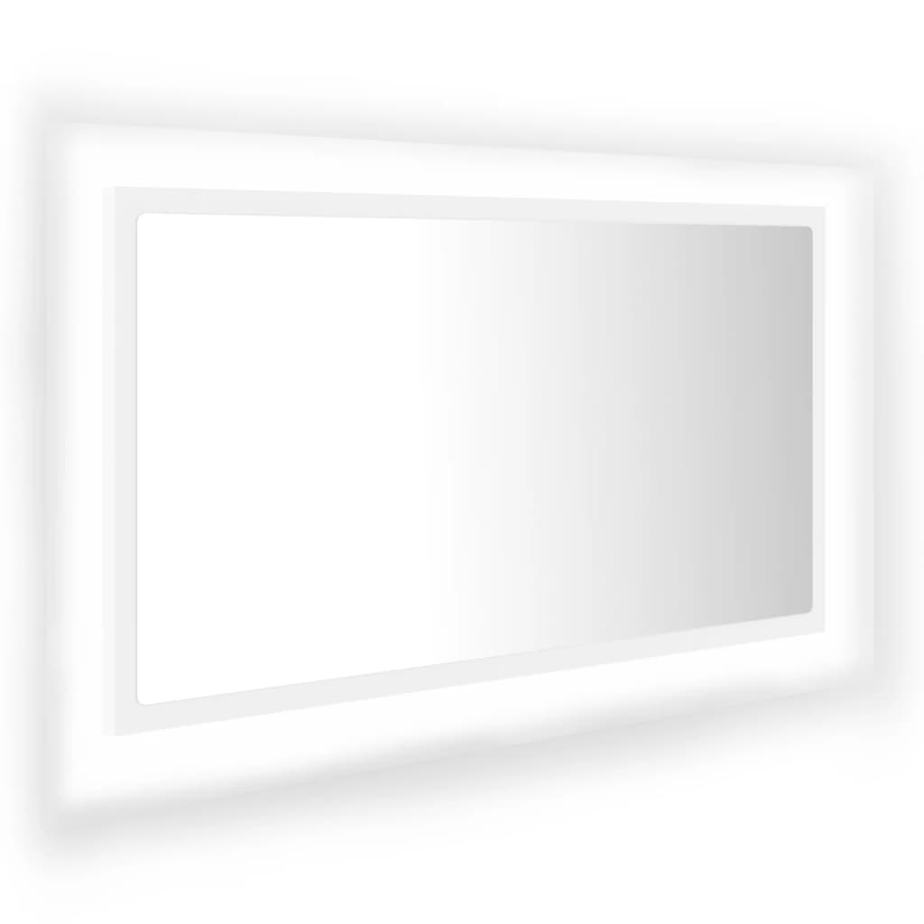 LED kupaonsko ogledalo bijelo 80 x 8,5 x 37 cm akrilno